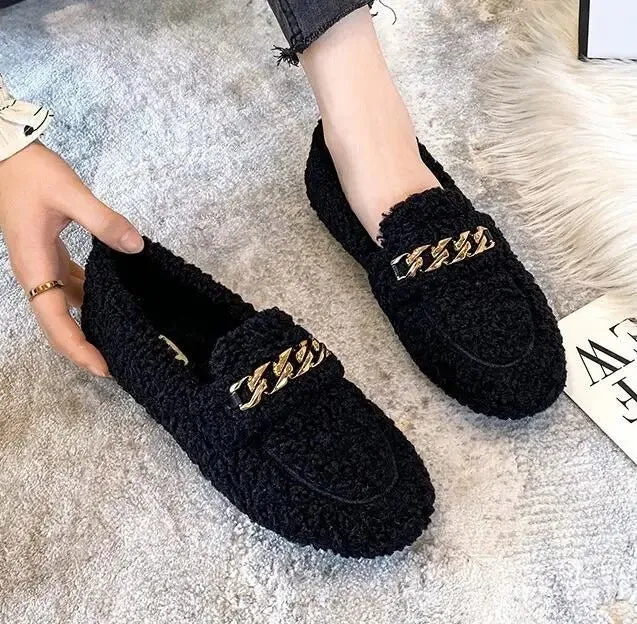 Luxury Lambswool Women's Loafers