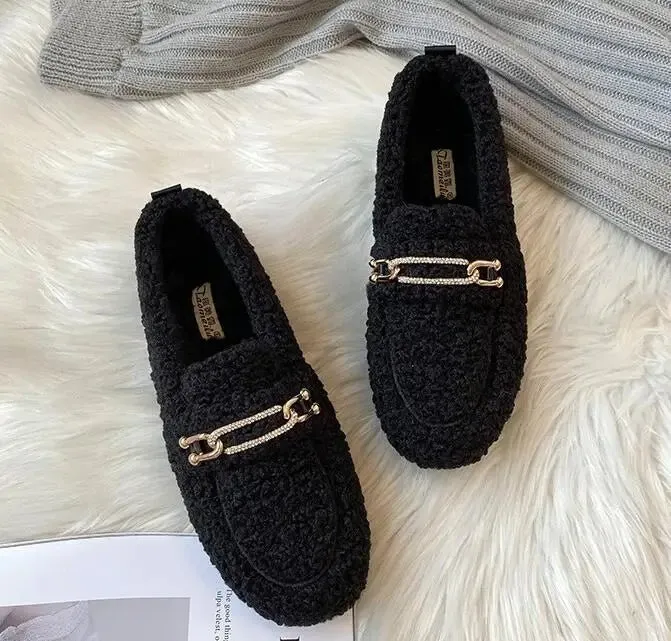 Luxury Lambswool Women's Loafers