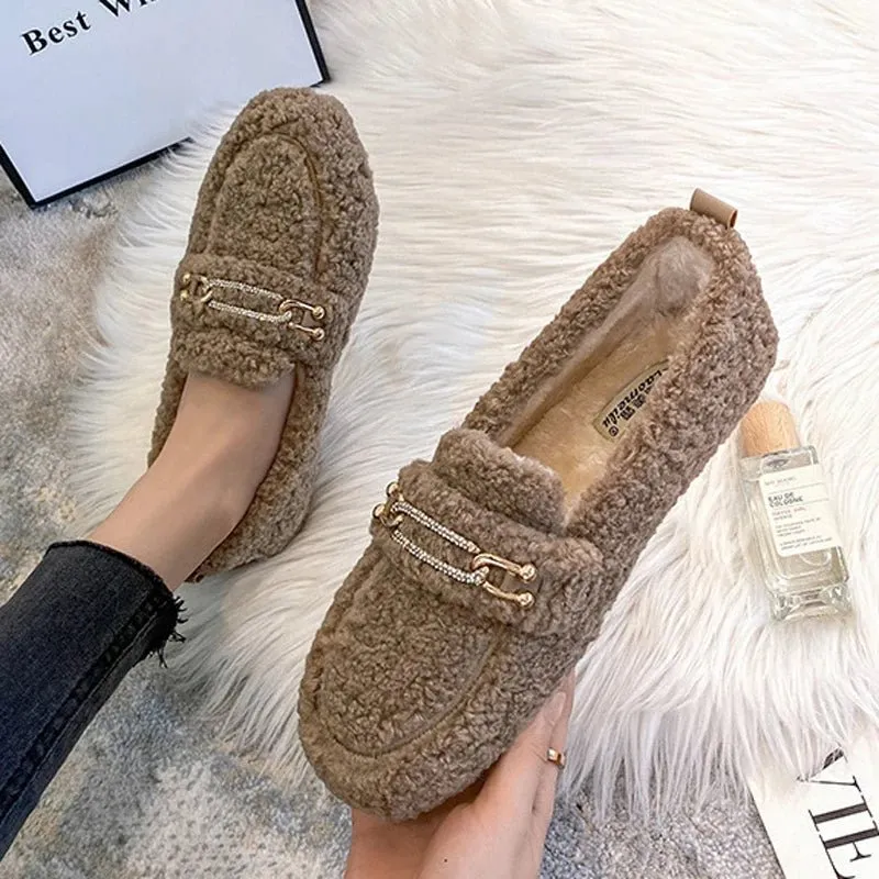Luxury Lambswool Women's Loafers