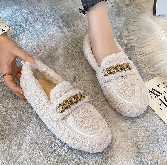 Luxury Lambswool Women's Loafers