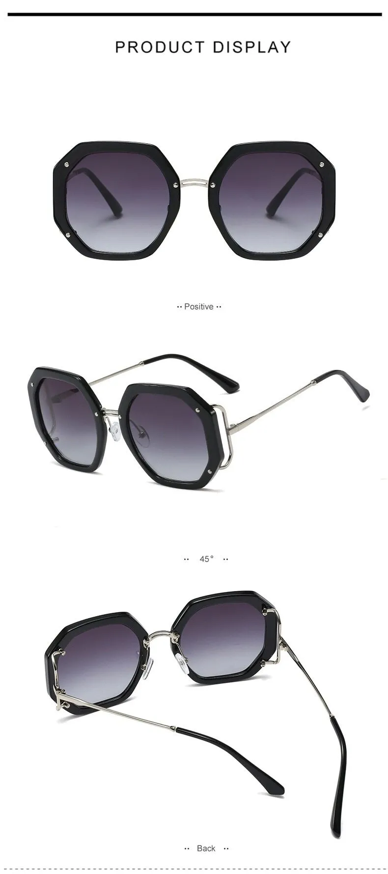 Luxury Retro Square Style Women's Gradient UV400 Sunglasses Eyewear