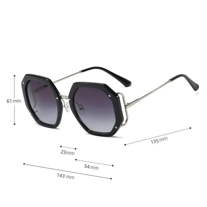 Luxury Retro Square Style Women's Gradient UV400 Sunglasses Eyewear