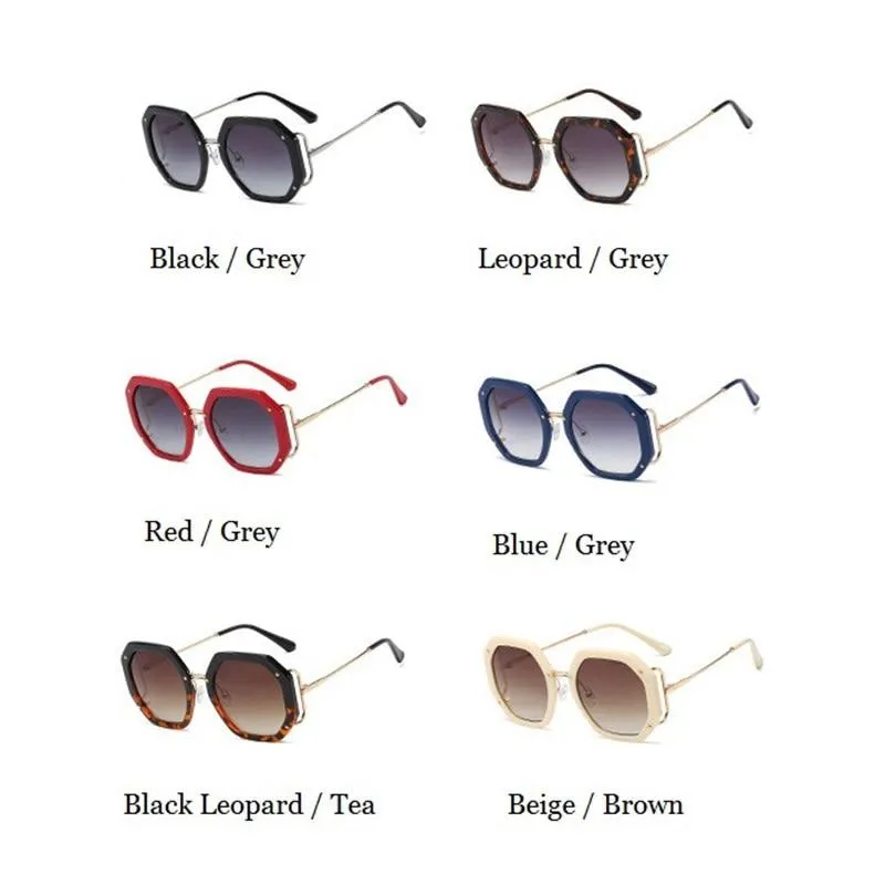 Luxury Retro Square Style Women's Gradient UV400 Sunglasses Eyewear