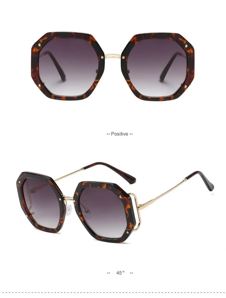 Luxury Retro Square Style Women's Gradient UV400 Sunglasses Eyewear