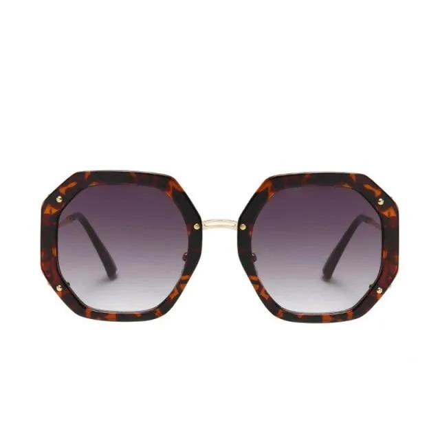 Luxury Retro Square Style Women's Gradient UV400 Sunglasses Eyewear