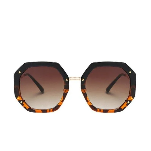Luxury Retro Square Style Women's Gradient UV400 Sunglasses Eyewear