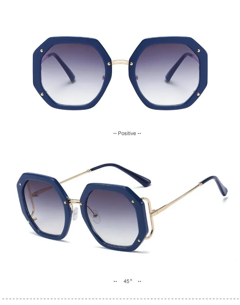 Luxury Retro Square Style Women's Gradient UV400 Sunglasses Eyewear