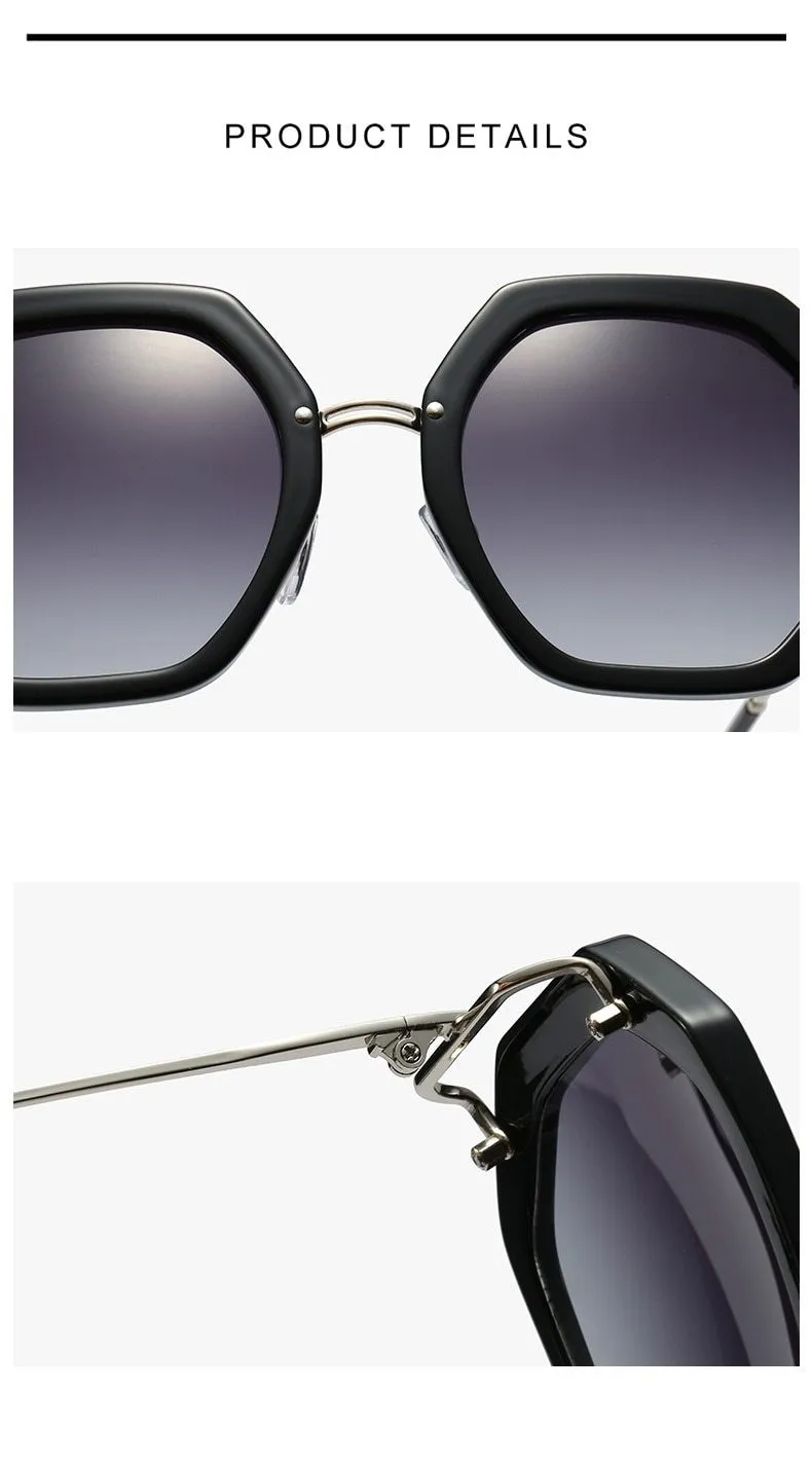 Luxury Retro Square Style Women's Gradient UV400 Sunglasses Eyewear