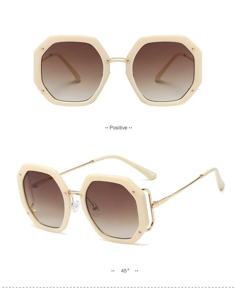 Luxury Retro Square Style Women's Gradient UV400 Sunglasses Eyewear