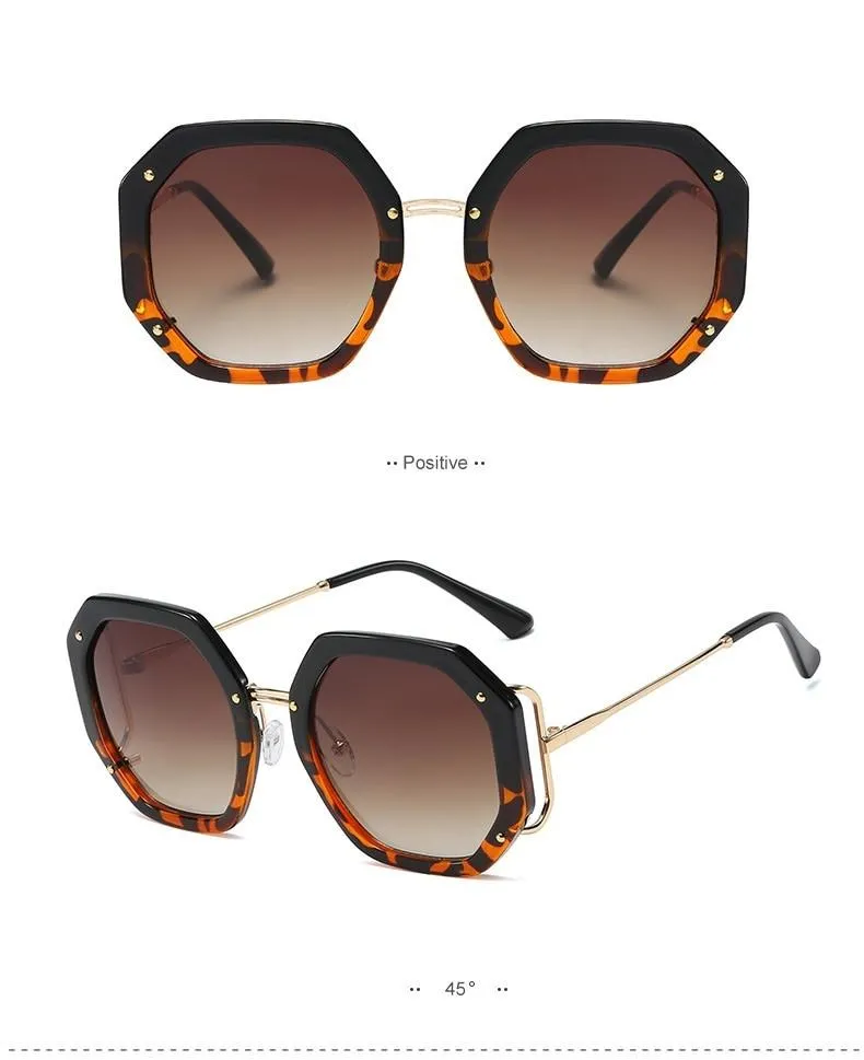 Luxury Retro Square Style Women's Gradient UV400 Sunglasses Eyewear