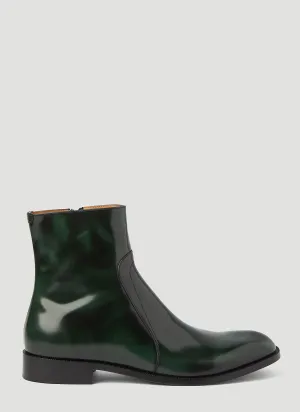 Maison Margiela Waxed Leather Ankle Boots