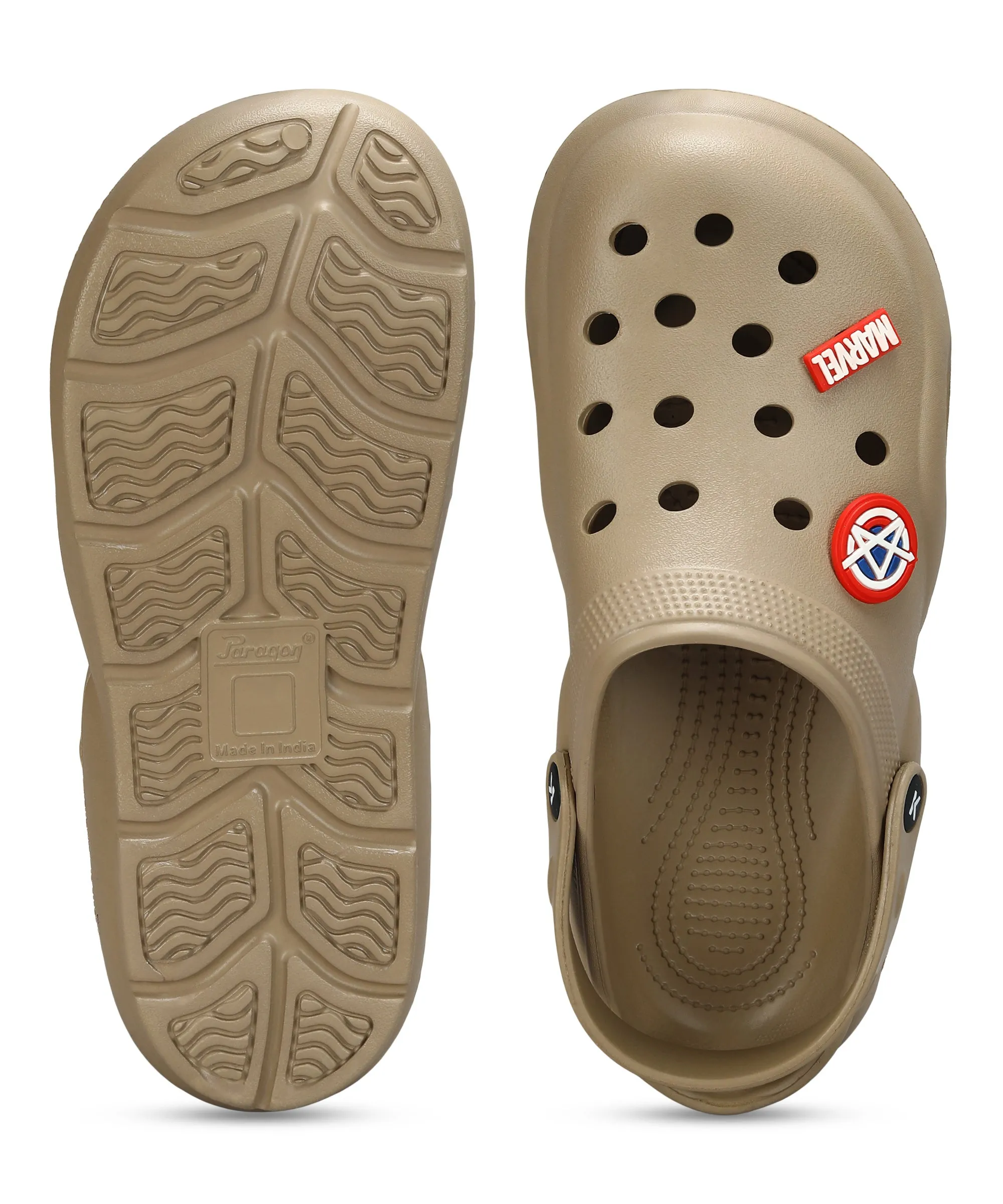 Marvel Captain America EVMK10923G Men's Casual Grey Clogs | Stylish Waterproof, Lightweight, Comfortable Clogs for Men with Durable Sole | Ideal for Outdoor Use