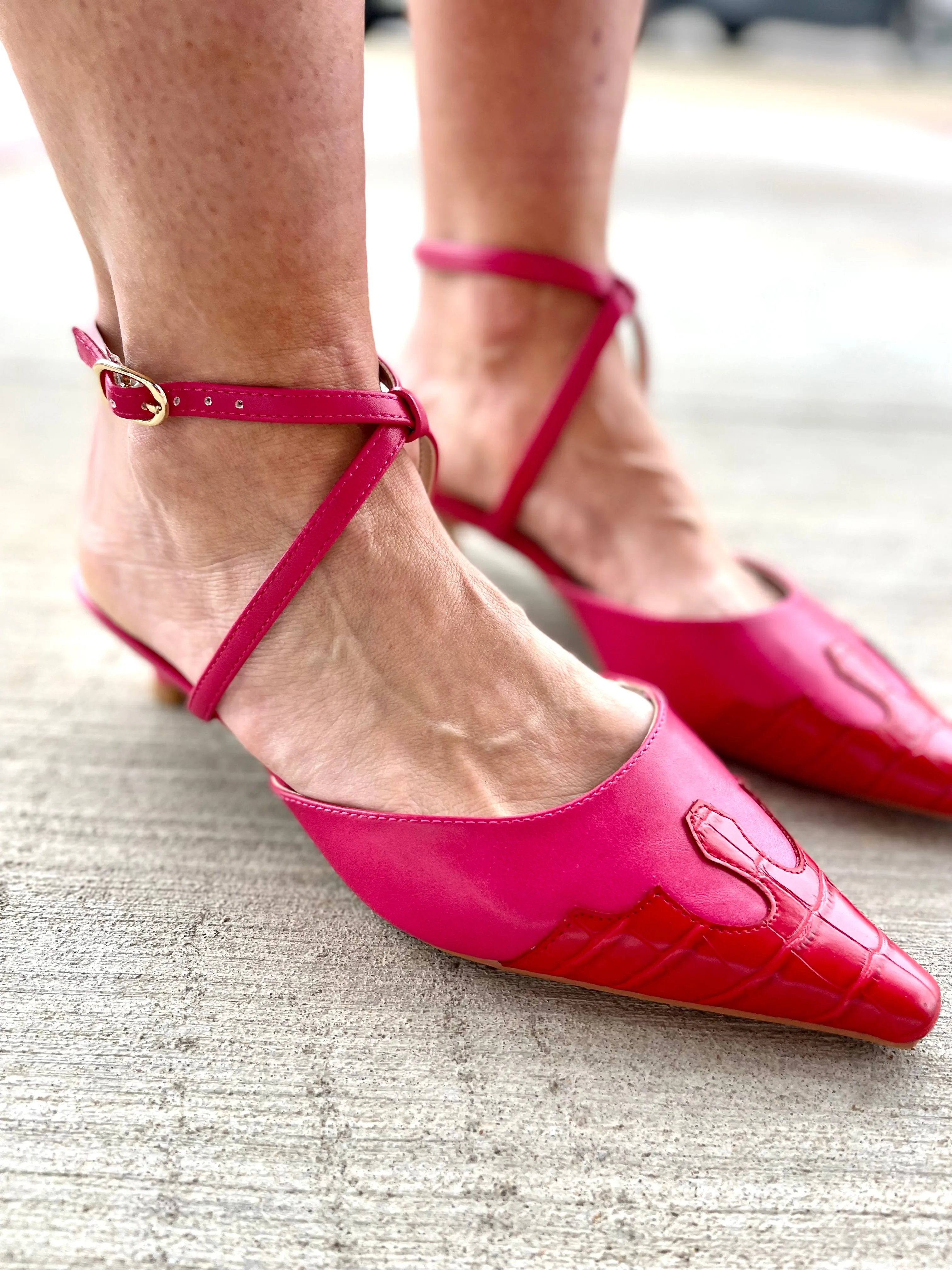 Matisse | Florence Heeled Mule Red/pink