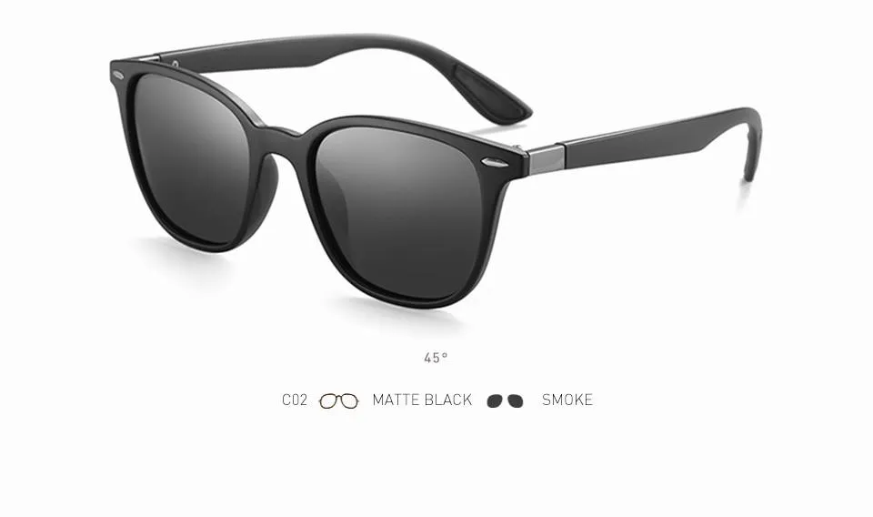 Men and Women Classic Design Polarized Square Frame Sungasses