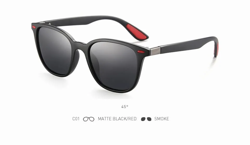 Men and Women Classic Design Polarized Square Frame Sungasses