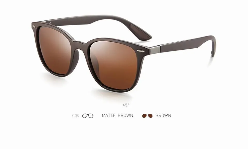 Men and Women Classic Design Polarized Square Frame Sungasses