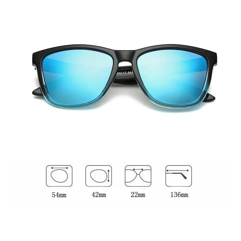 Men and Women Polarized Mirror Uv400 Lenses Square Sunglasses