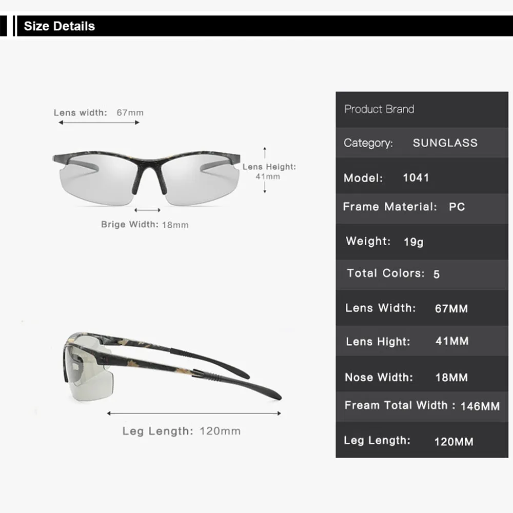Men and Women Polarized Photochromic UV400 Cycling Sunglasses