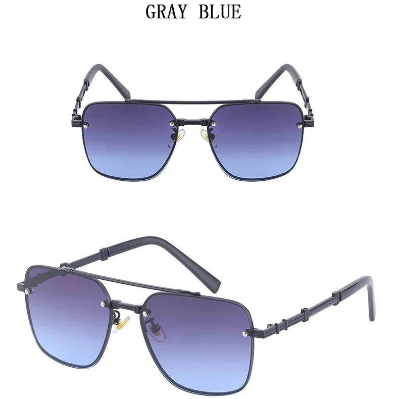 Men and Women Vintage Luxury Gradient Shade Square Sunglasses