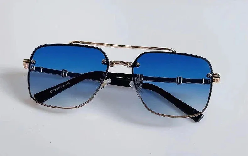 Men and Women Vintage Luxury Gradient Shade Square Sunglasses