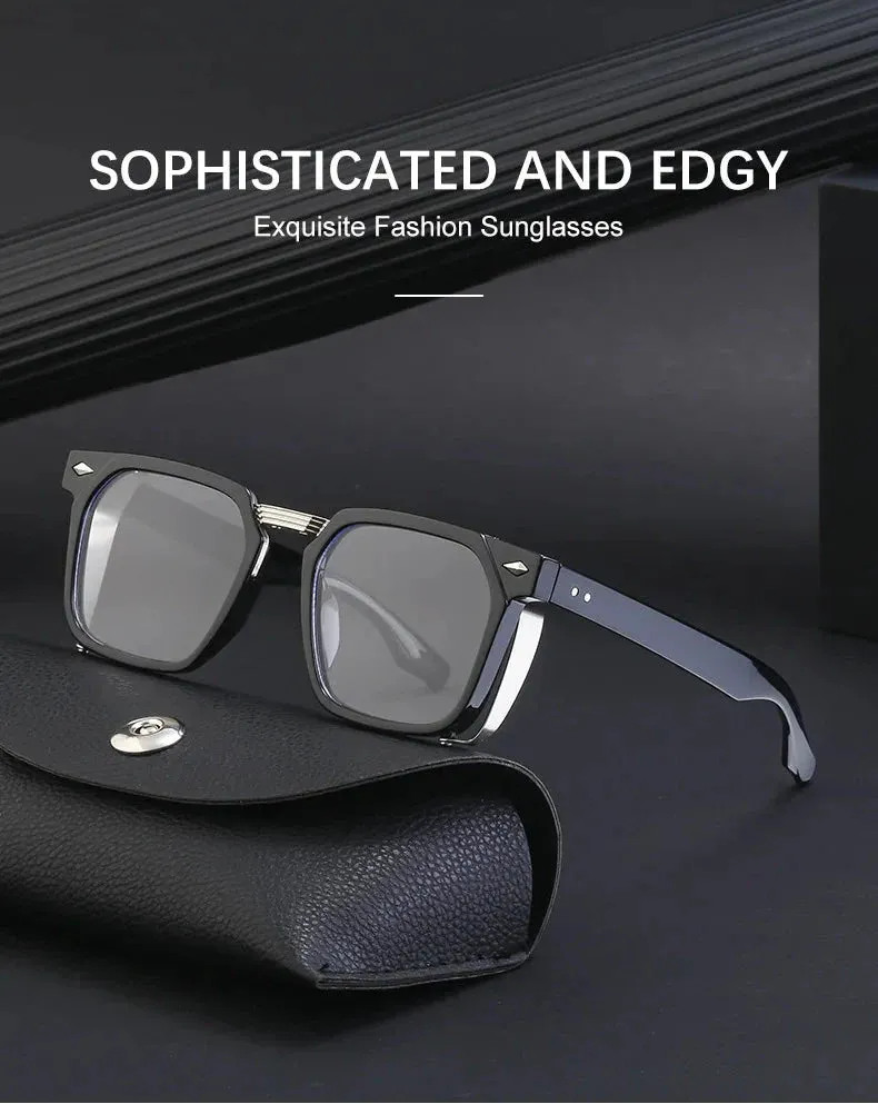 Men and Women Vintage Steampunk Style Anti-UV Square Sunglasses
