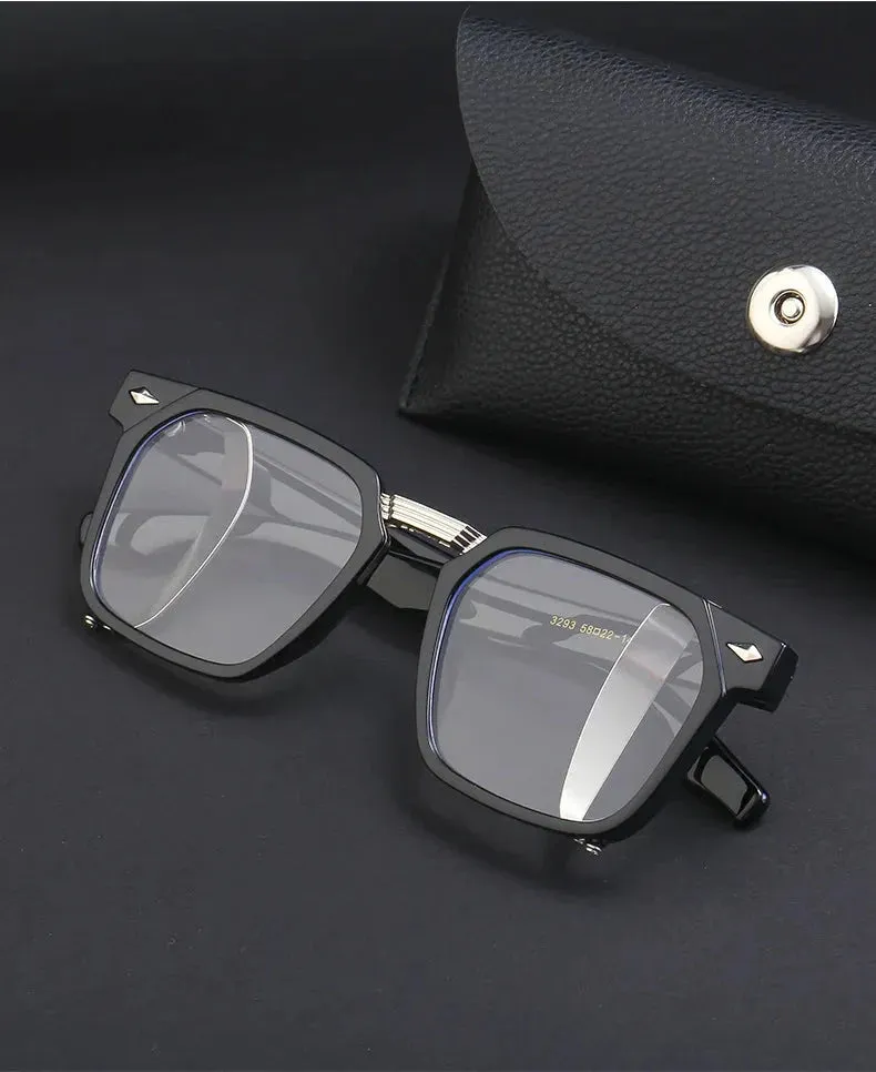 Men and Women Vintage Steampunk Style Anti-UV Square Sunglasses