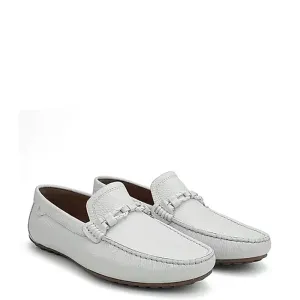 Men Textured Leather Driving Loafers