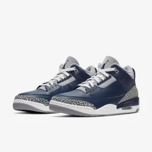 Men's Air Jordan 3 Retro "Georgetown" (Midnight Navy/Cement Gray)(CT8532-401)
