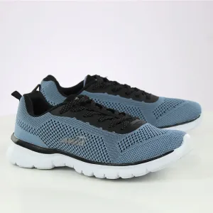 Men's Fishnet Polka Dots Lace up Shoes,Blue