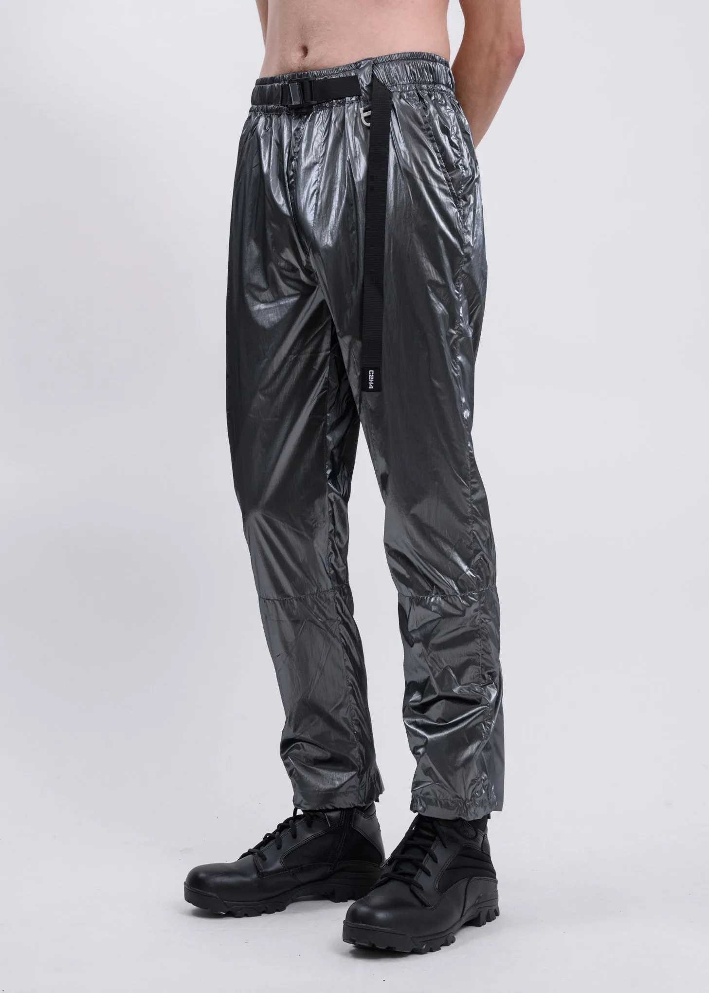 Metallic Buckle Track Pants