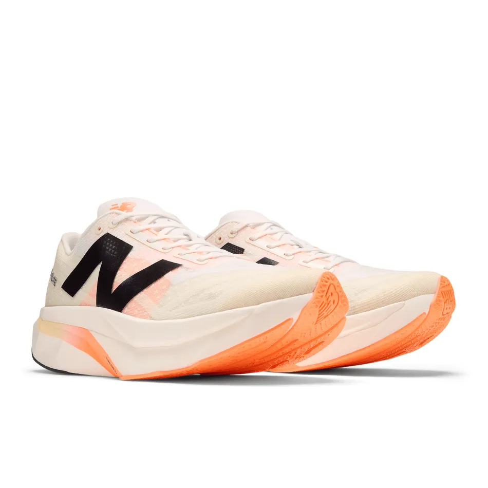 New Balance Men's FuelCell SC Elite V4 Running Shoes in White/Angora/Hot Mango SS25