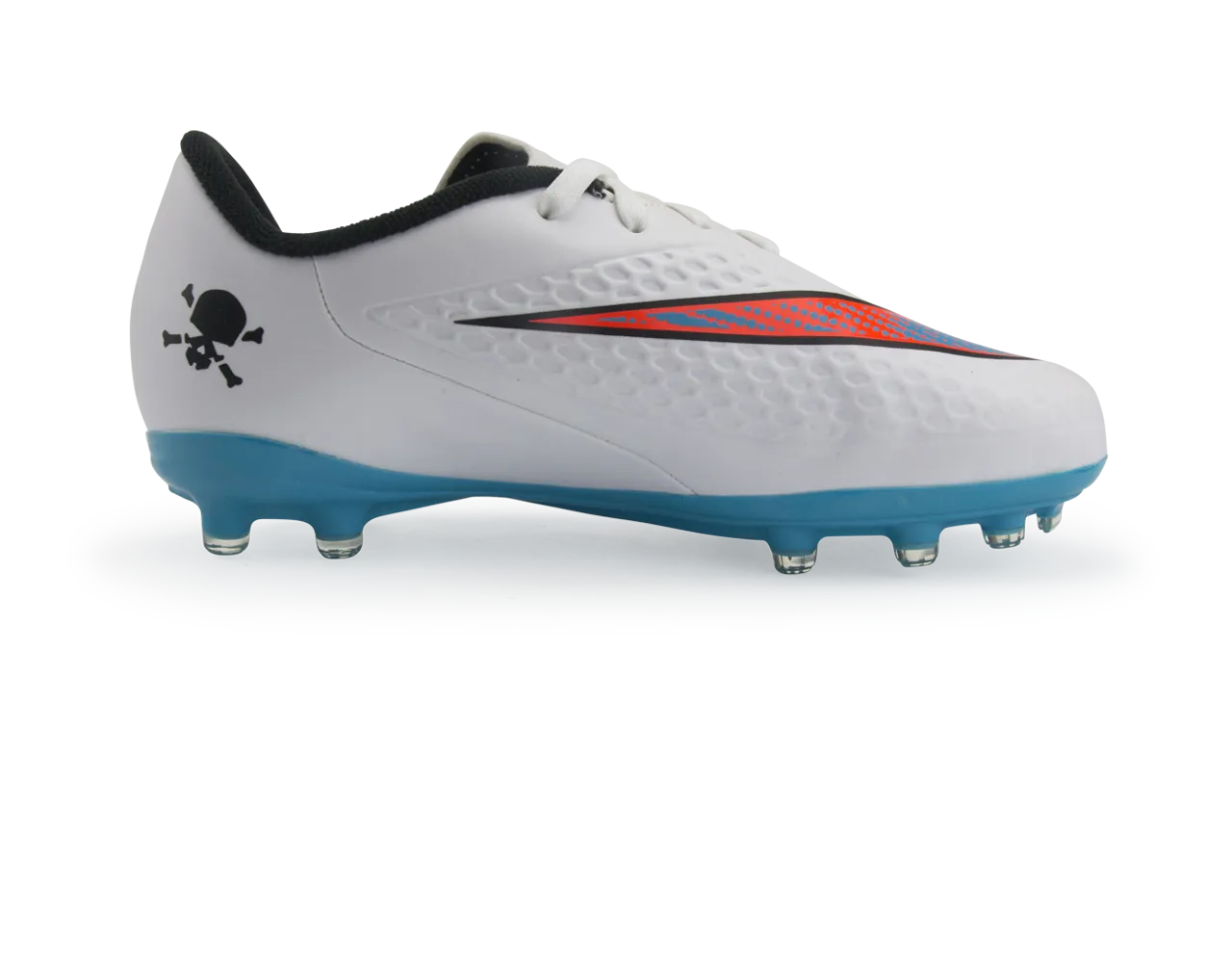 Nike Kids Hypervenom Phelon FG White/Blue Lagoon/Crimson Black