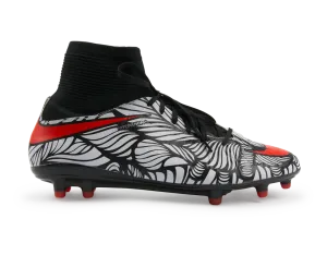 Nike Men's Hypervenom Phatal II DF NJR FG Black/Bright Crimson/White