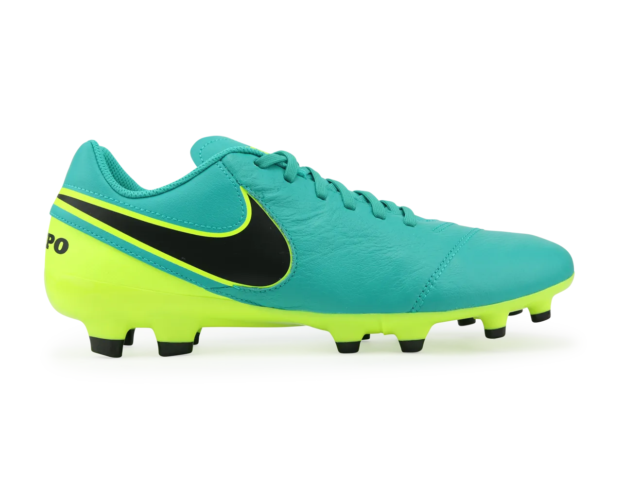 Nike Men's Tiempo Genio Leather FG Clear Jade/Black/Volt