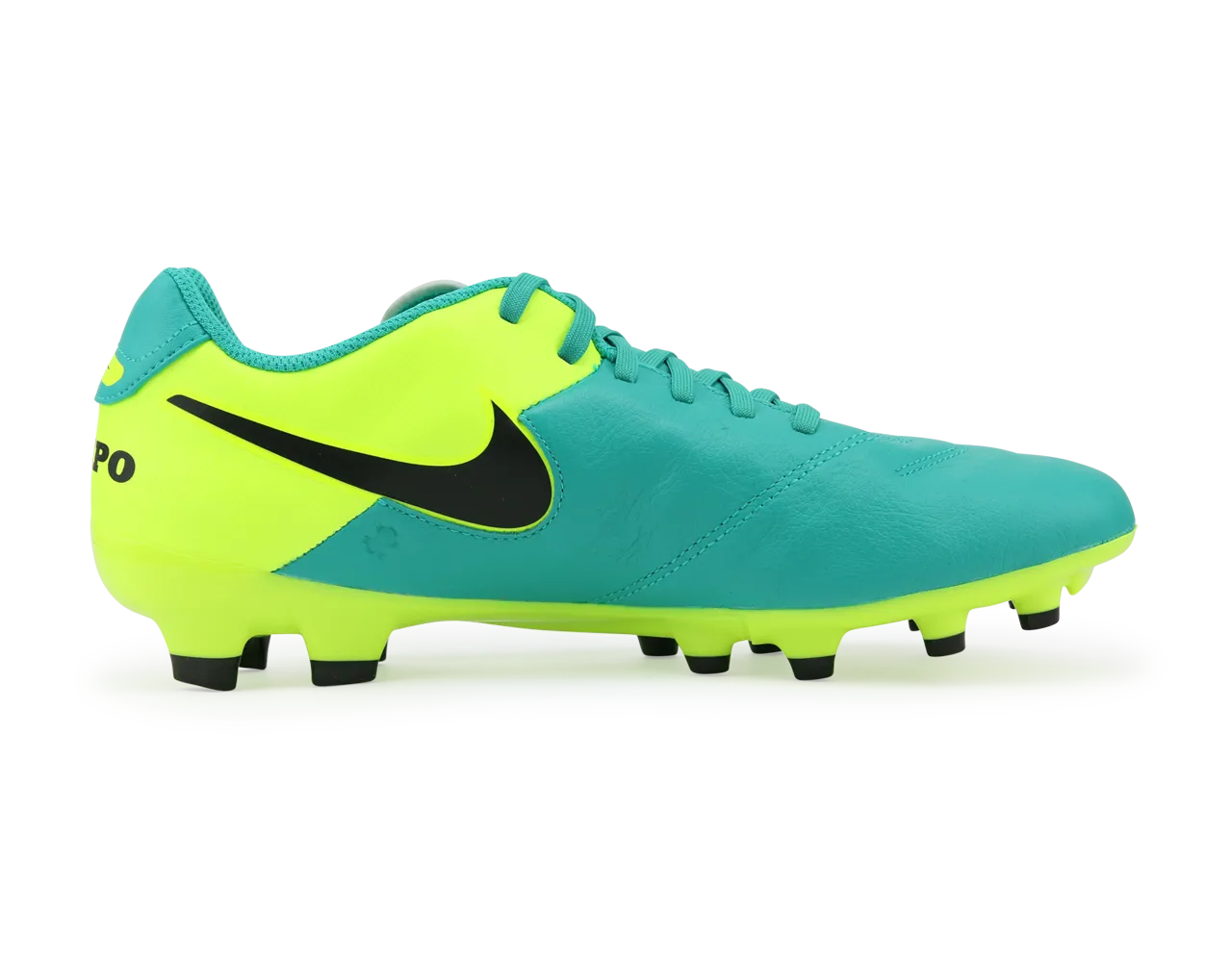 Nike Men's Tiempo Genio Leather FG Clear Jade/Black/Volt