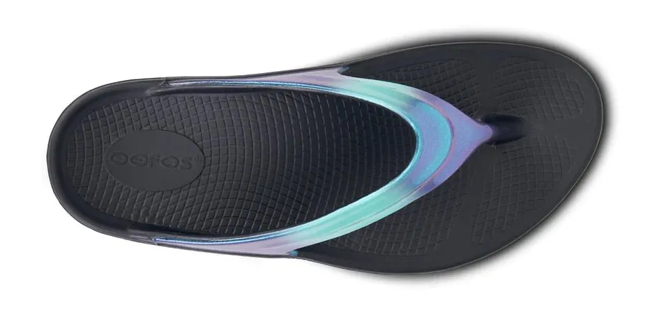 OOFOS Women's OOmega OOlala Luxe Thong - Atlantis