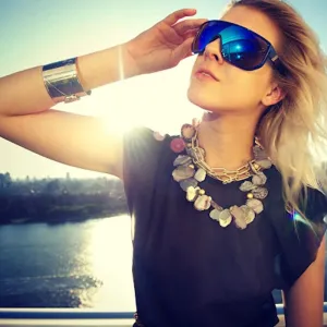 Oversized Unisex Big Shield Anti-Reflective Sunglasses with Designer Box