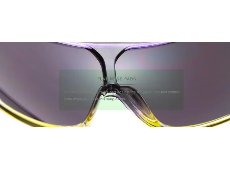 Oversized Unisex Big Shield Anti-Reflective Sunglasses with Designer Box