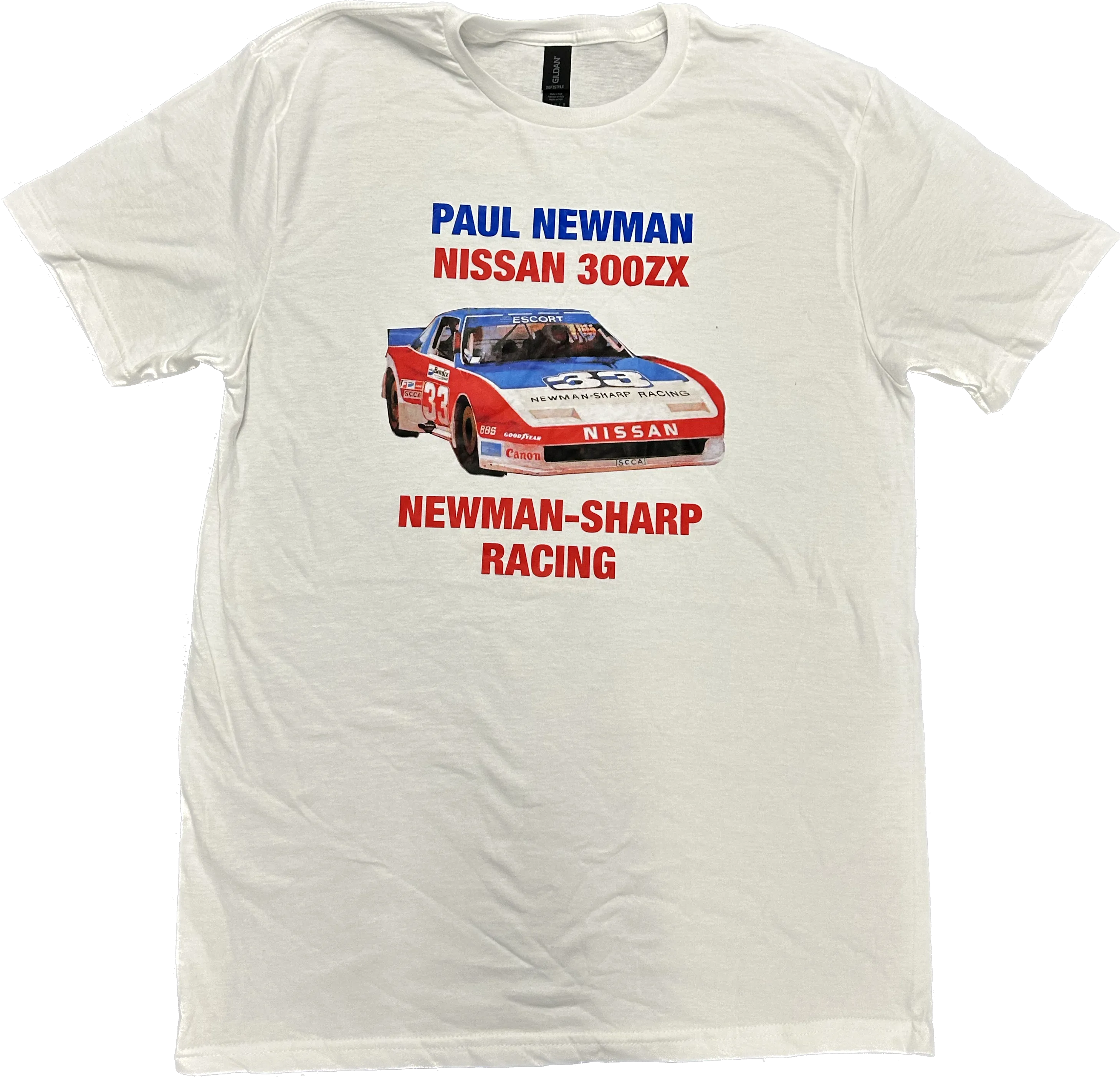 Paul Newman Nissan 300ZX Newman - Sharp Racing Tee- White