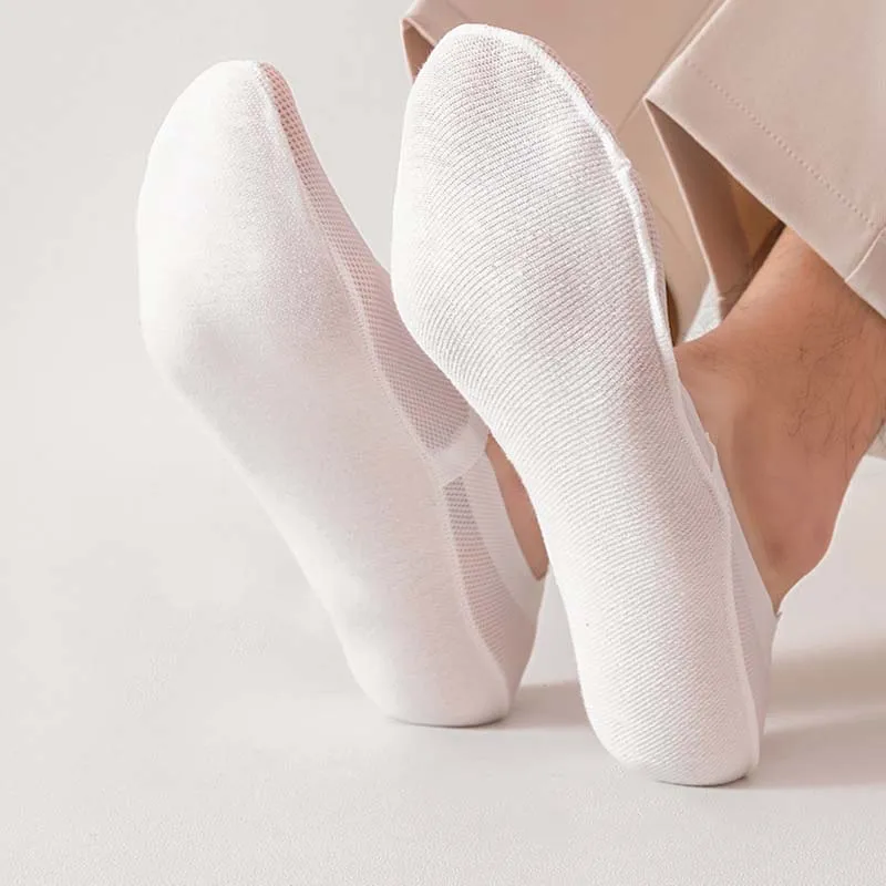 Plus Size Classic Mesh No Show Socks(4 Pairs)
