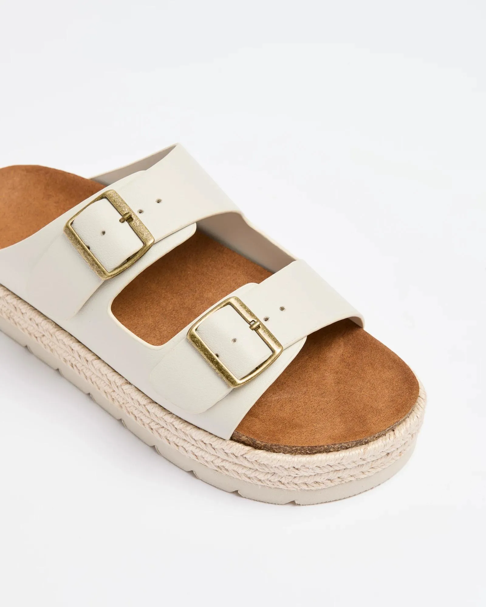 popular  Womens Chunky Moulded Cork Sandal - Off White
