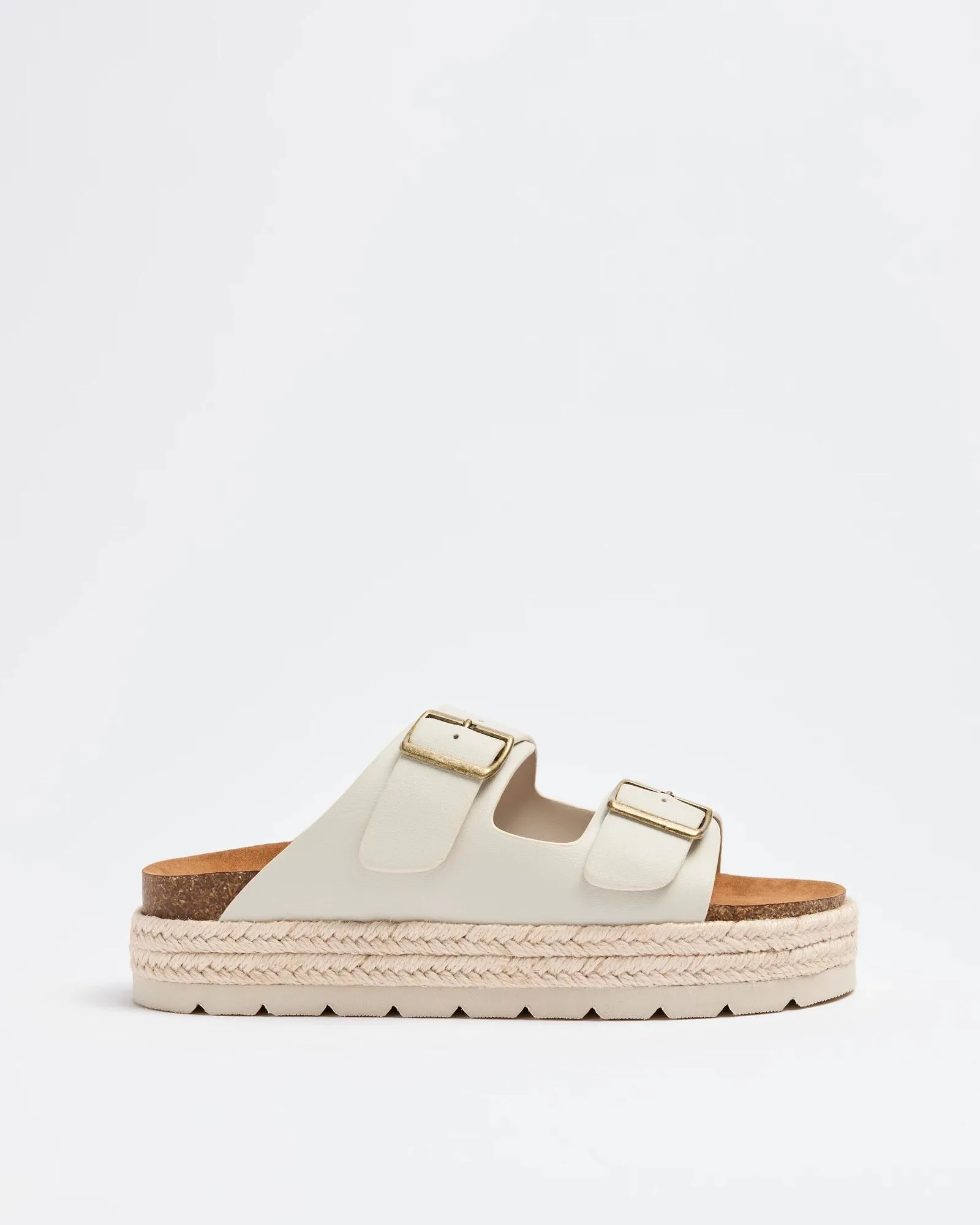 popular  Womens Chunky Moulded Cork Sandal - Off White
