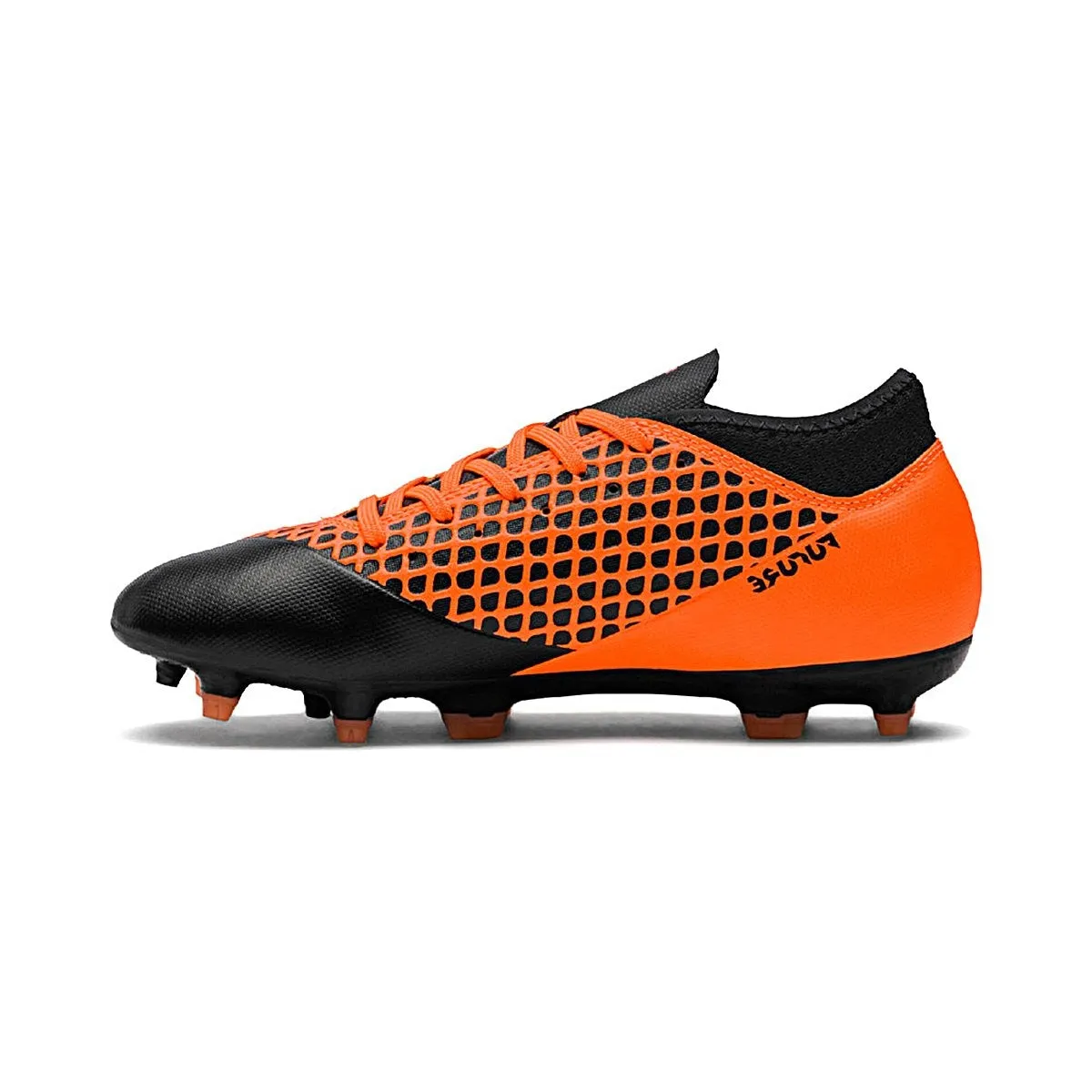 Puma FUTURE 2.4 FG/AG JR Firm Ground Junior Soccer Cleat- Black/Orange