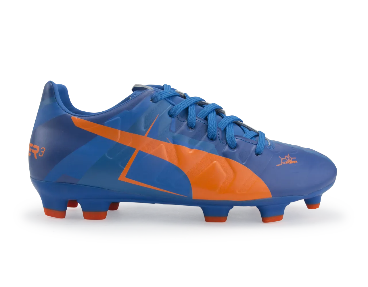 PUMA Kids evoPOWER 3 H2H FG Orange Clown Fish/Electric Blue Lemonade