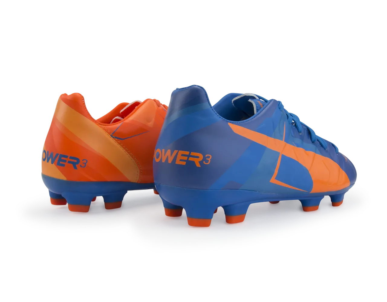 PUMA Kids evoPOWER 3 H2H FG Orange Clown Fish/Electric Blue Lemonade