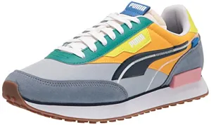 PUMA womens Future Rider Sneaker, China Blue-blue Fog-saffron, 12 US