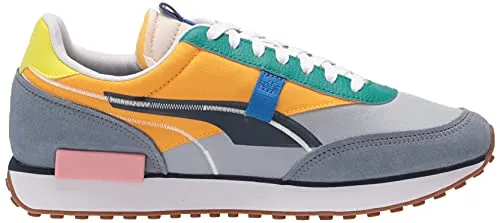PUMA womens Future Rider Sneaker, China Blue-blue Fog-saffron, 12 US