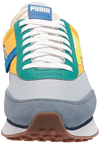 PUMA womens Future Rider Sneaker, China Blue-blue Fog-saffron, 12 US