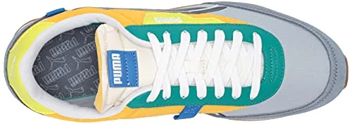 PUMA womens Future Rider Sneaker, China Blue-blue Fog-saffron, 12 US