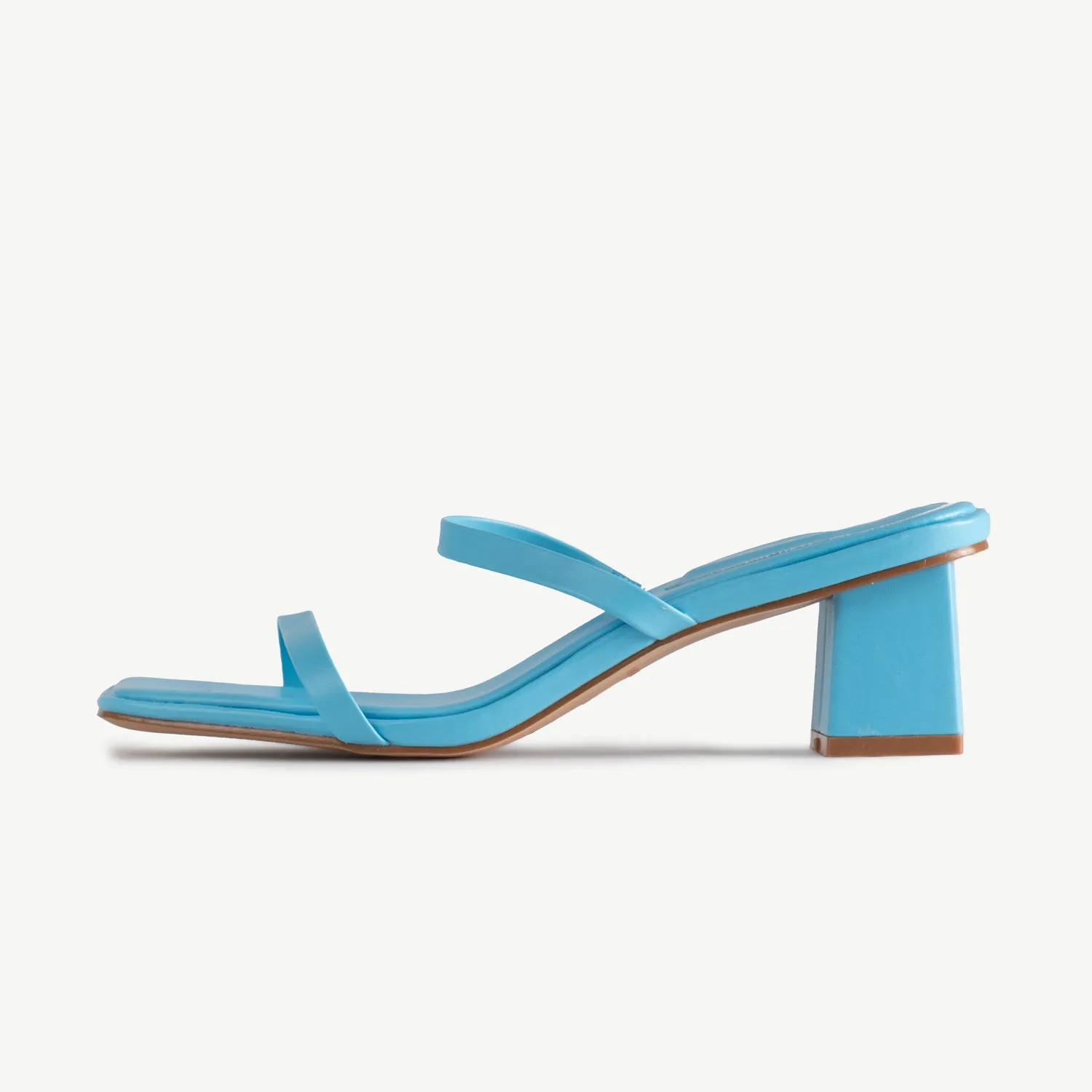 RAID Frieda Block Heeled Mule in Blue
